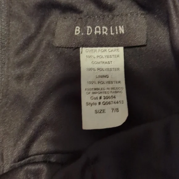 B.Darlin black/white size 7/8 girl's dress. - Picture 3 of 6